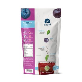Zaaté Anteaox Blueberry Açaí 0% Azúcar. 700 g. Mezcla de té negro con toronjil y chía. Sin azúcar añadida y fácil de preparar.