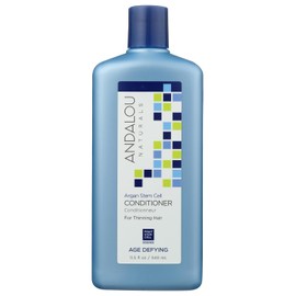 Andalou Naturals Acondicionador de edad de células madre de argán, células madre de argán, desafío a la edad, Blanco, 11.5 Fl Oz