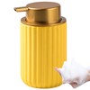 CurcKua Ceramic Foam Soap Dispenser 11Oz Refillable Yellow Foam Soap