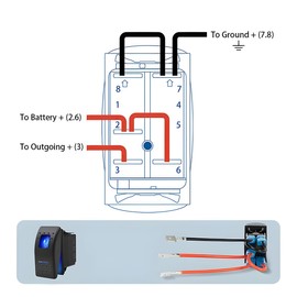 CGEAMDY Universal Car Fog Light Toggle Switch, Rocker Switch 12V 24V Pin On Off SPST Toggle Switch with Waterproof Cap Motor Internal Switch (Yellow)