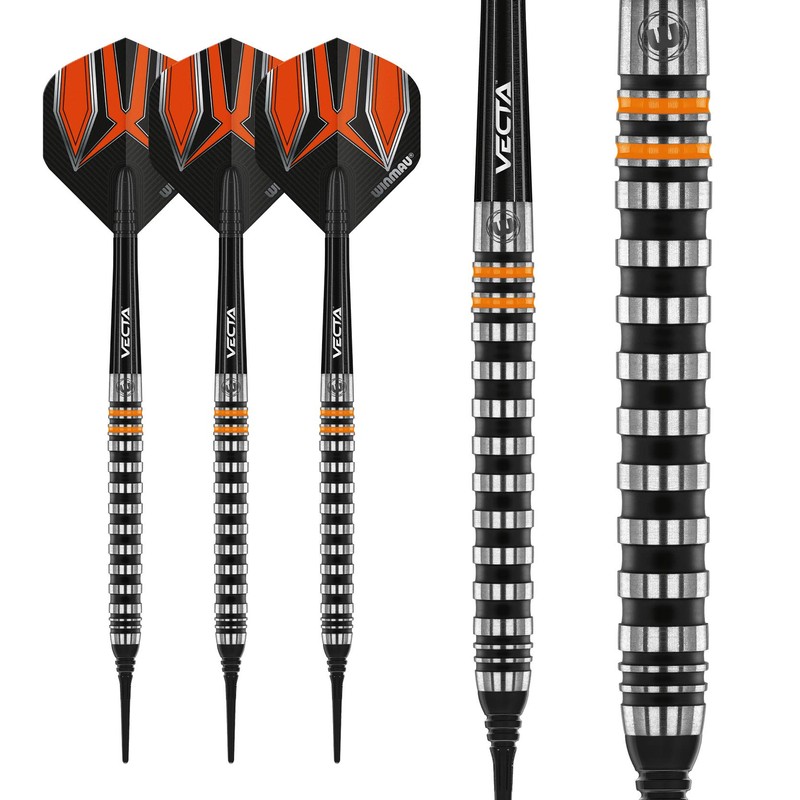 WINMAU Fury 18 Gram Tungsten Softip Darts Set with Prism