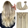 WindTouch Clip in Hair Extensions Human Hair, Blonde Hair Extensions