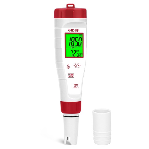 GIDIGI pH ppm Meter for Water,New Version TDS pH Tester,