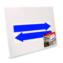 Cosco Sign Kit, Blank with Stake, 15 x 19 Inches (098055) , White