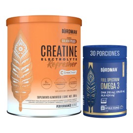 Birdman Creatina Refresher + Full Spectrum Omega 3 Vegano