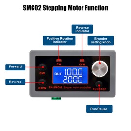 Stepper Motor Driver for NEMA 17 Binghe SMC02 Stepper Motor Driver Controller Stepper Motor with Display Forward/Reverse Stepper Motor Driver Control PLC Serial Communication for NEMA 17 23 Moto