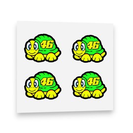 Valentino Rossi Sticker Turtle 2012 Vinyl Decal 2.5cm 1" x 4 Fluorescent Neon