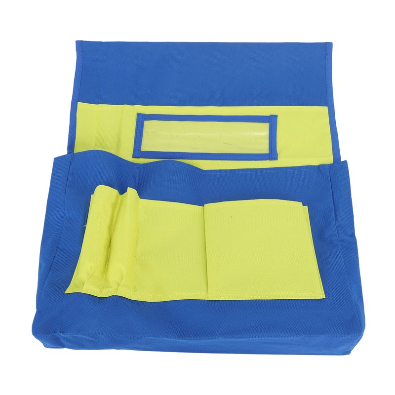Chairback Pocket with Clear Label Slot Strong Stitching 600D Oxford