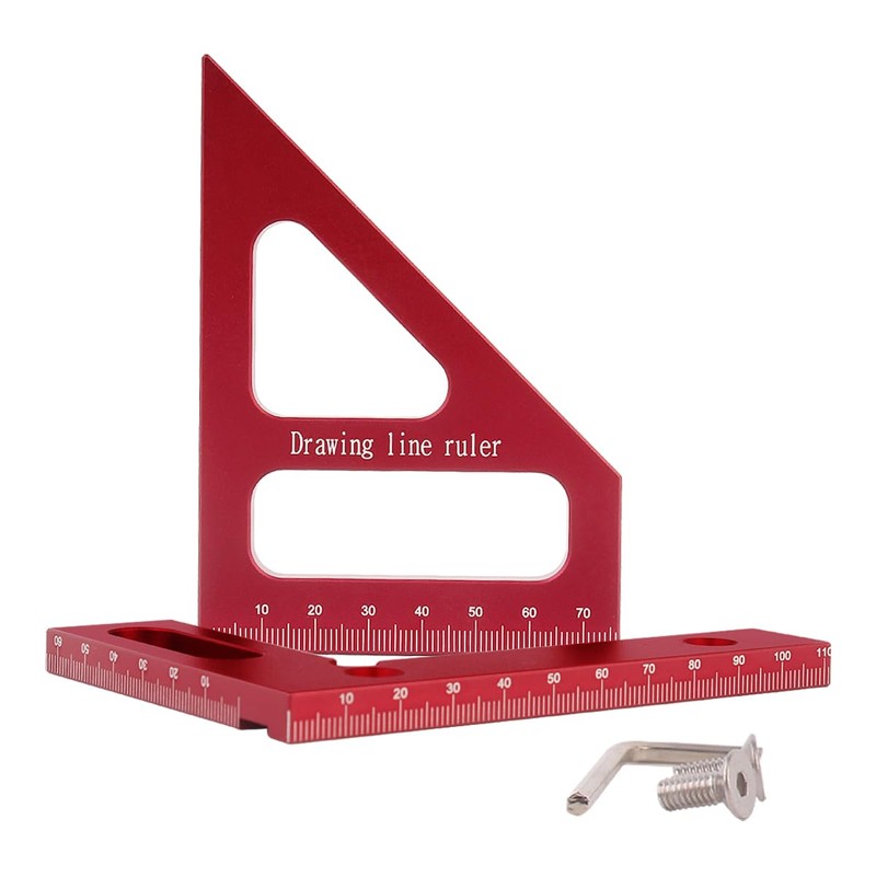 KETIPED 3D Multi-Angle Measuring Ruler,45/90 Degree Aluminum Alloy Woodworking Square