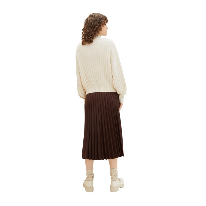 TOM TAILOR Women's Midi Skirt, 13048 - Brushwood Brown