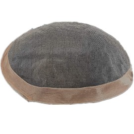 NLW Mens toupee hair replacement human hair system hairpiece Lace base with PU around base 8x10"