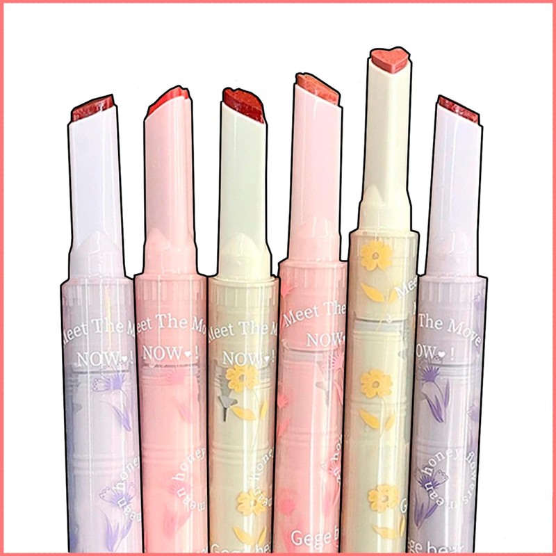 Pack de 6 Labiales Coreanos Hidratantes con Aroma Frutal, Set
