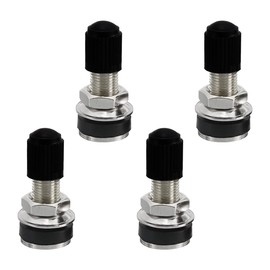 Adunsiaoto Pack of 4 Universal Tyre Valves, Car Motorcycle Tyre Valves, Tubeless, Metal Tubeless Valves, Universal Valves for Car, Motorcycle Tyres