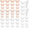 SING F LTD 48Pcs Rose Gold Silver Tone Butterfly Wall
