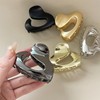 Small Hair Claw Clips Hollow Oval Claw Clip Metal Hair