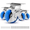 W B D WEIBIDA 4 Inch Heavy Duty Casters, Smooth