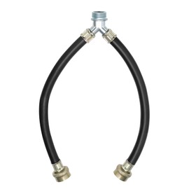 Roastove 1 FT/1 feet Premium Rubber Washing Machine Hoses Y Mixer/YSplit Water Hose - Burst Proof,3/4 Inch Brass Fittings Y-Splitter Water Hose Connector for Washing Machines Hot & Cold Water Supply