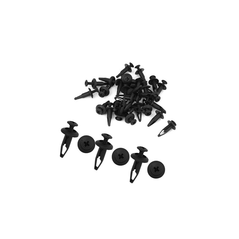 INFINAUTO 30 Pcs 6.3mm Retainer Clips Plastic Rivets Mud Flaps