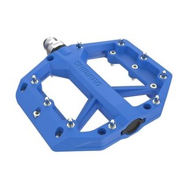 Shimano PD-GR400 Flat Pedal, Blue for Trail, All Mountain, Casual Rides
