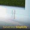 Brixwell Window Screen Pointer Swivel Latch,White Finish, Plastic Cam Action