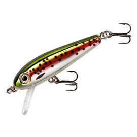 Rebel Lures Tracdown Minnow Slow-Sinking Crankbait Fishing Lure - Great for Bass, Trout and Walleye, Slick Rainbow Trout, 1 5/8 in, 3/32 oz