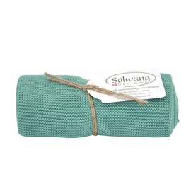 Solwang Küchentuch Sommer GRÜN DUNKEL gestrickt Geschirrtuch Handtuch Baumwolle