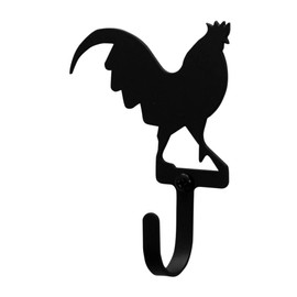 Village Wrought Iron Rooster Wall Hook Decorative XSmall