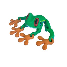 3D printed frogs, 3D printed fake frog statues, articulated 3D printed animals, 3D printed frog decorations for refrigerator stickers, computer monitor decorations, 6.29-inch color mini plastic frogs