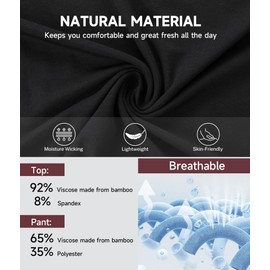 BAMBOO COOL Mens Plaid Pajamas Set Soft Sleepwear Long Sleeve Shirts and Woven Pants Lightweight Loungewear Pjs with Pockets