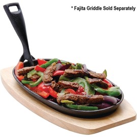 Soro Essentials- 12-5/8" x 9" x 3/4" Oval Shape Wooden Fajita Underliner- Fajita Sizzle Griddle Wooden Base Fits 8-7/8" x 5-7/8" Fajita Plate Sizzler Grill Fajita Food Server Home Kitchen Restaurant