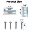 Kowibcl 4 Pcs Double Curtain Rod Bracket Hangers, Wall Mounted