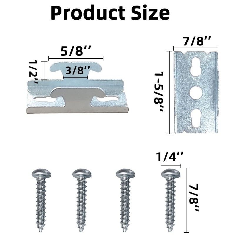 Kowibcl 4 Pcs Double Curtain Rod Bracket Hangers, Wall Mounted