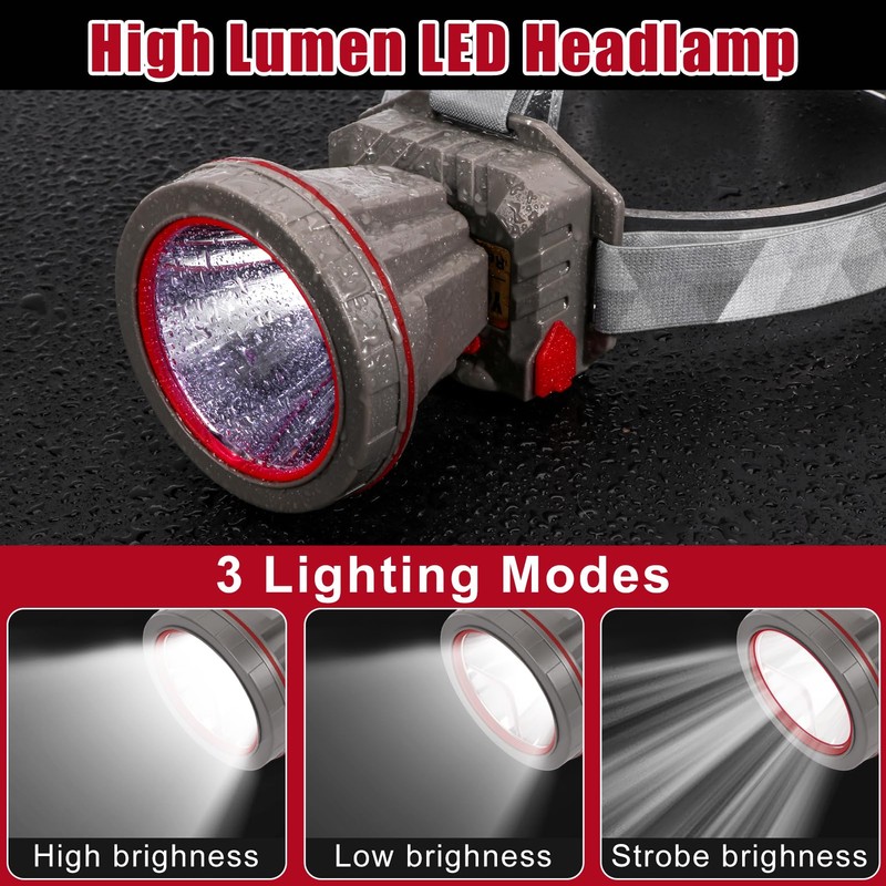 Super Bright Coon Hunting Headlamp, High Lumen LED Headlight with