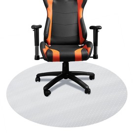 DESKU - Circle Gaming Chair Mat, Computer and Office Chair Mat for Carpet, Clear, 46 Inches