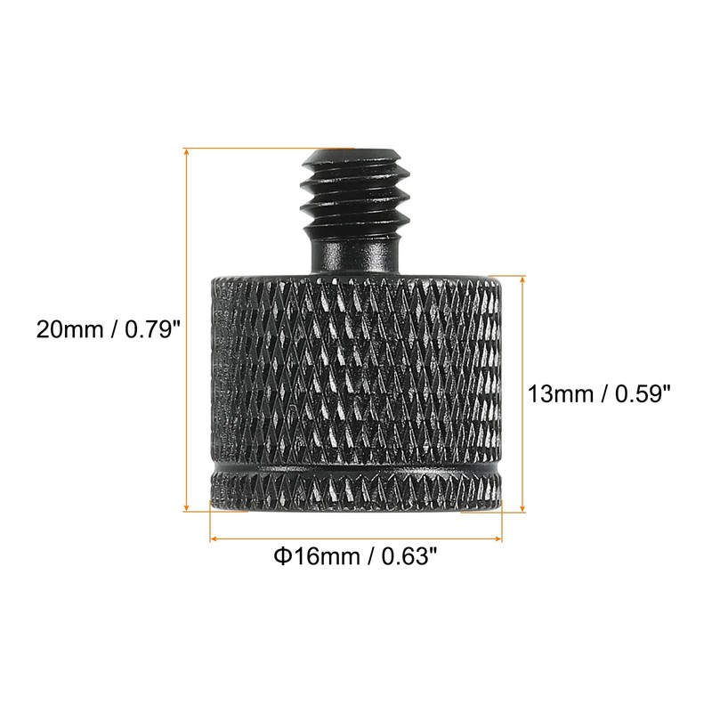 sourcing map Microphone Stand Adapter M8 Female x 1/4 Male