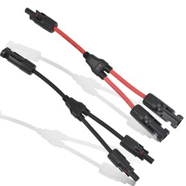 Y Branch Parallel Connector Solar Branch Adapter Y Photovoltaic Connector Solar Panel Cables Distributor Socket Y Type Solar Branch Adapter Y Photovoltaic Connector Solar Panel Connectors Male Female