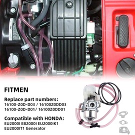 Dasbecan 16100-Z0D-D03 Carburetor Compatible with Honda EU2000i EB2000i EU2000iK1 EU2000iT1 BF30E D/E Generator Carb Replaces 16100Z0DD03 16100-Z0D-D01