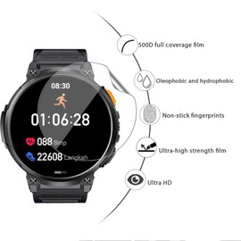 KUSINHOKA 3 Stück Schutzfolie kompatibel mit DREMAC Smartwatch FV6 (1.85 Zoll), [Anti-Kratzen] Weiche TPU Displayschutzfolie, Vollständige Abdeckung HD Klar Anti-Fingerprint Folie für DREMAC FV6