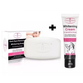 Mafab Kit Crema Aclarante + Jabón Aclarante Colágeno Leche Aichun