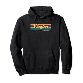 Vintage Sunset Stripes Crofton, Kentucky Pullover Hoodie
