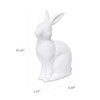 Simple Designs LT1230-WHT 10.43" Hoppy Glow Porcelain Bunny Rabbit Table