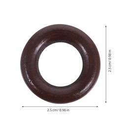 Operitacx 60St Holzkreis bastelmaterial Holzringe DIY Holzschmuck Holzhandwerk Handgemachter Schmuck Makramee-Zubehör Handtaschenzubehör hängender DIY-Ring Griffringe aus Holz Coffee