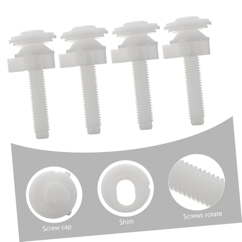 SHINEOFI 2Pcs Toilet Seat Mounting Bolts with Washers Wear Resistant