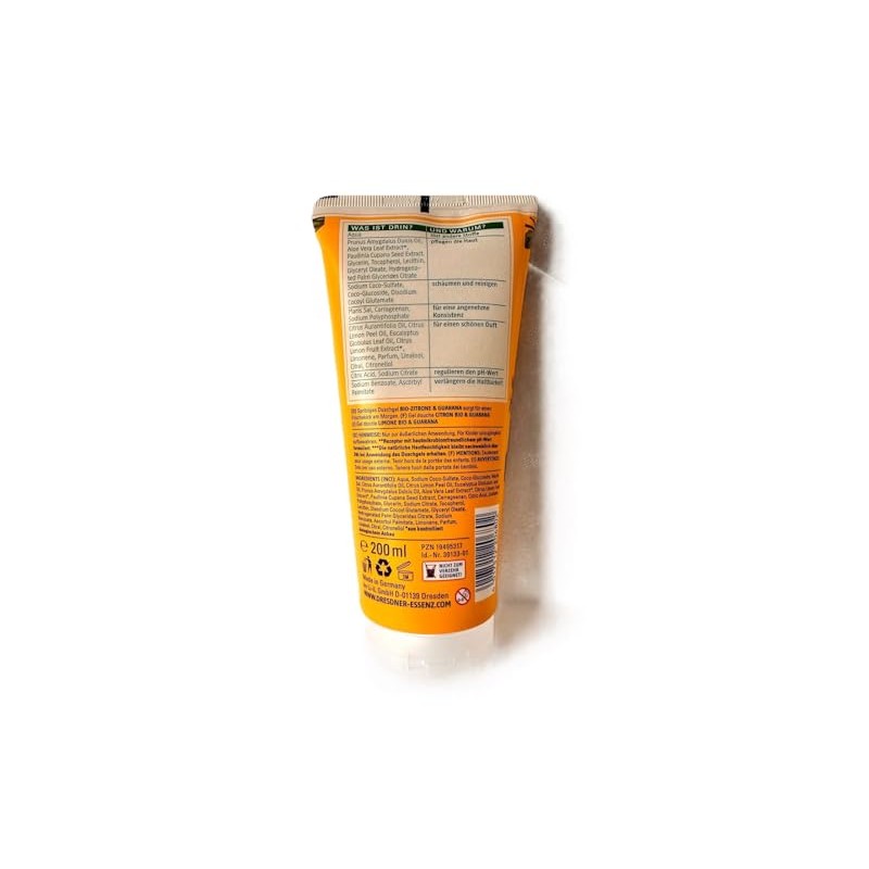 Dresdner Essenz Shower Gel Organic Lemon & Guarana and Organic