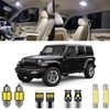 Xpismii 7 Piece White Wrangler Interior LED Light Kit Replacement
