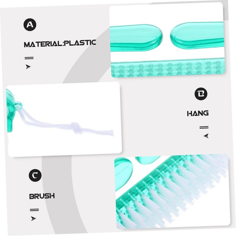 Mikinona 8pcs Fingernail Cleaning Brush Durable Nail Brushes for Manicure
