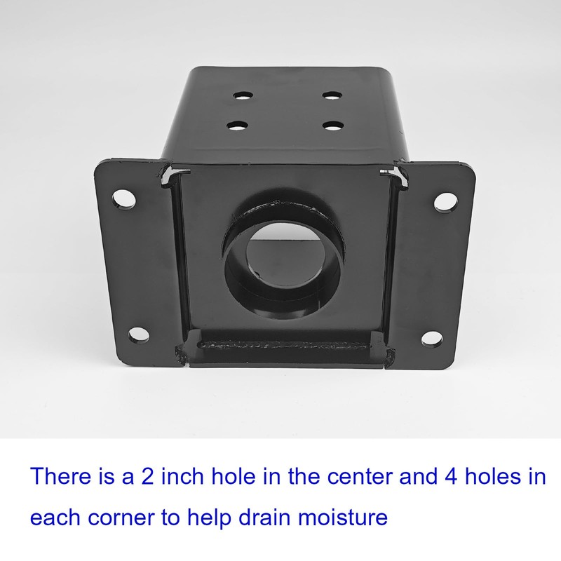 TPSKHE 2 PCS 6"x 6"Post Base with 1” Rise, Heavy