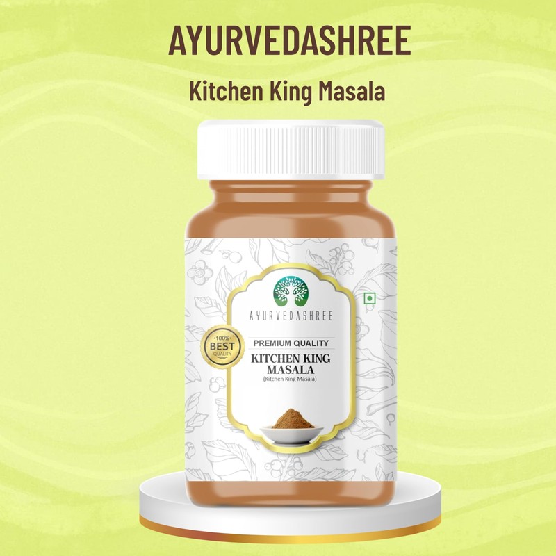 AYURVEDASHREE Kitchen King Masala 100gm PET Jar ~ All Natural
