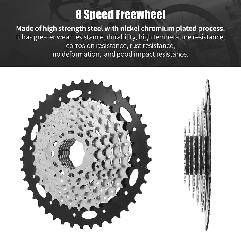 VGEBY Cassette Sprocket 8 Speed Freewheel Cassette Steel Freewheel Road