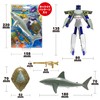Cool! Transforming Shark Robot Shark Transforming Robot 3D Puzzle Robot